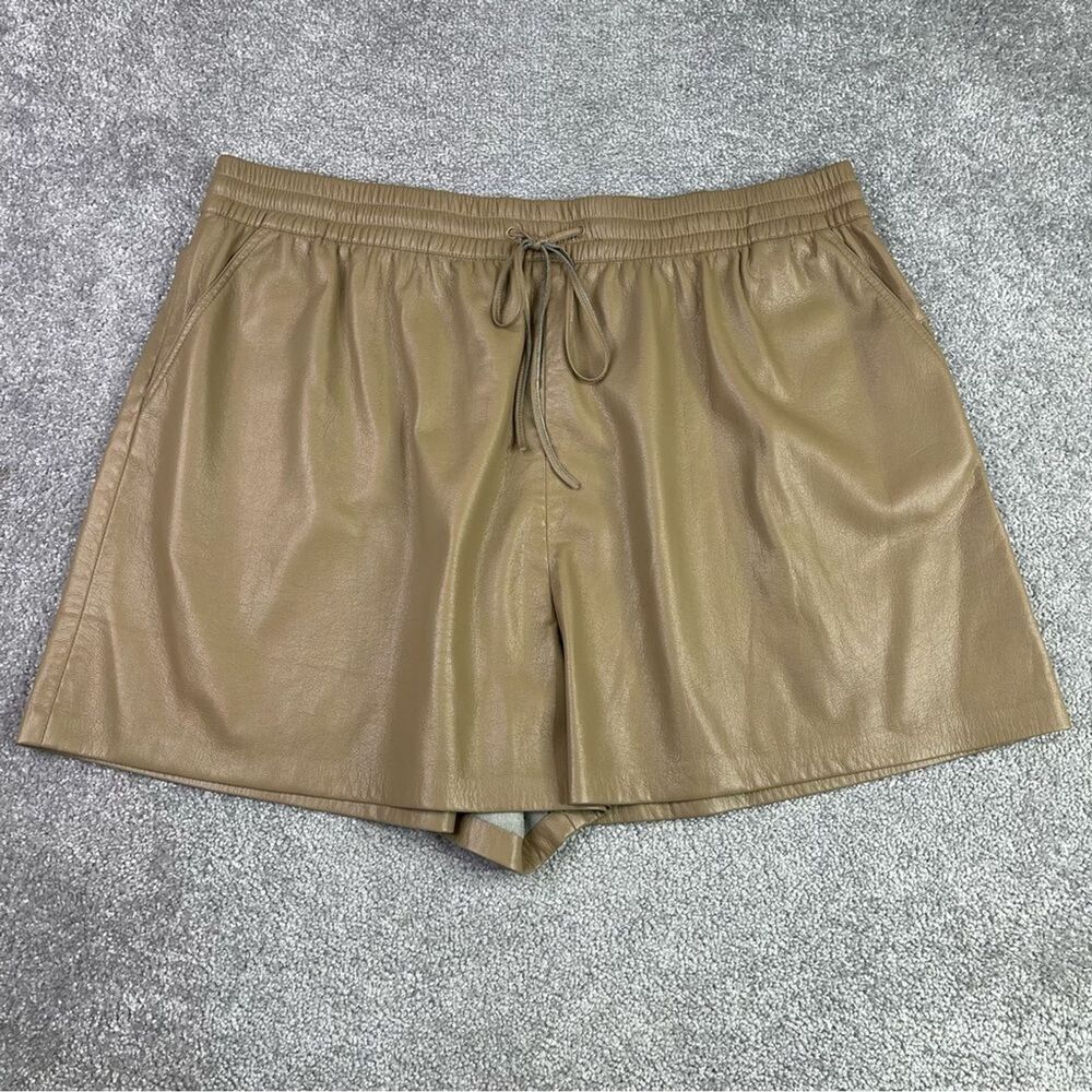 Good American Better Than Leather Shorts Women's 5 (2XL) Brown High Rise